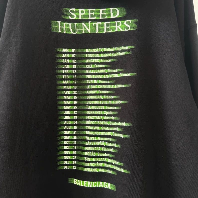 Balenciaga Balenciaga SS19 SpeedHunters Matrix Print Hooded Sweatshirt Size US S / EU 44-46 / 1 - 5 Thumbnail