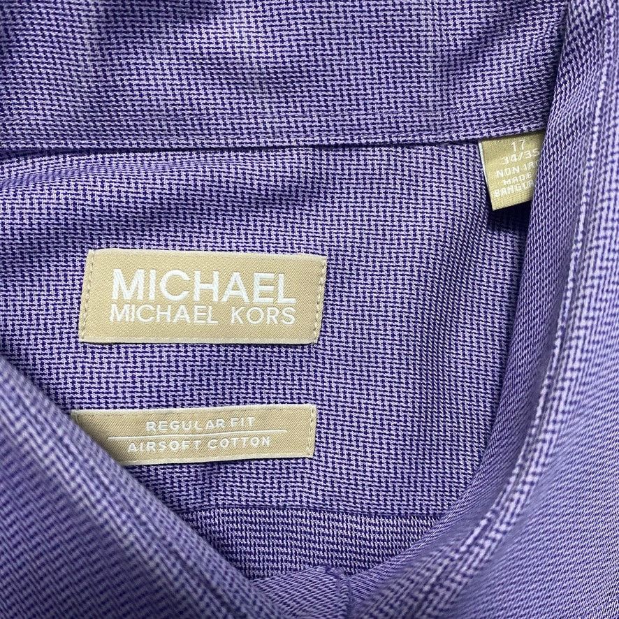 Michael Kors Michael Michael Kors purple texture button down Size US XL / EU 56 / 4 - 4 Thumbnail