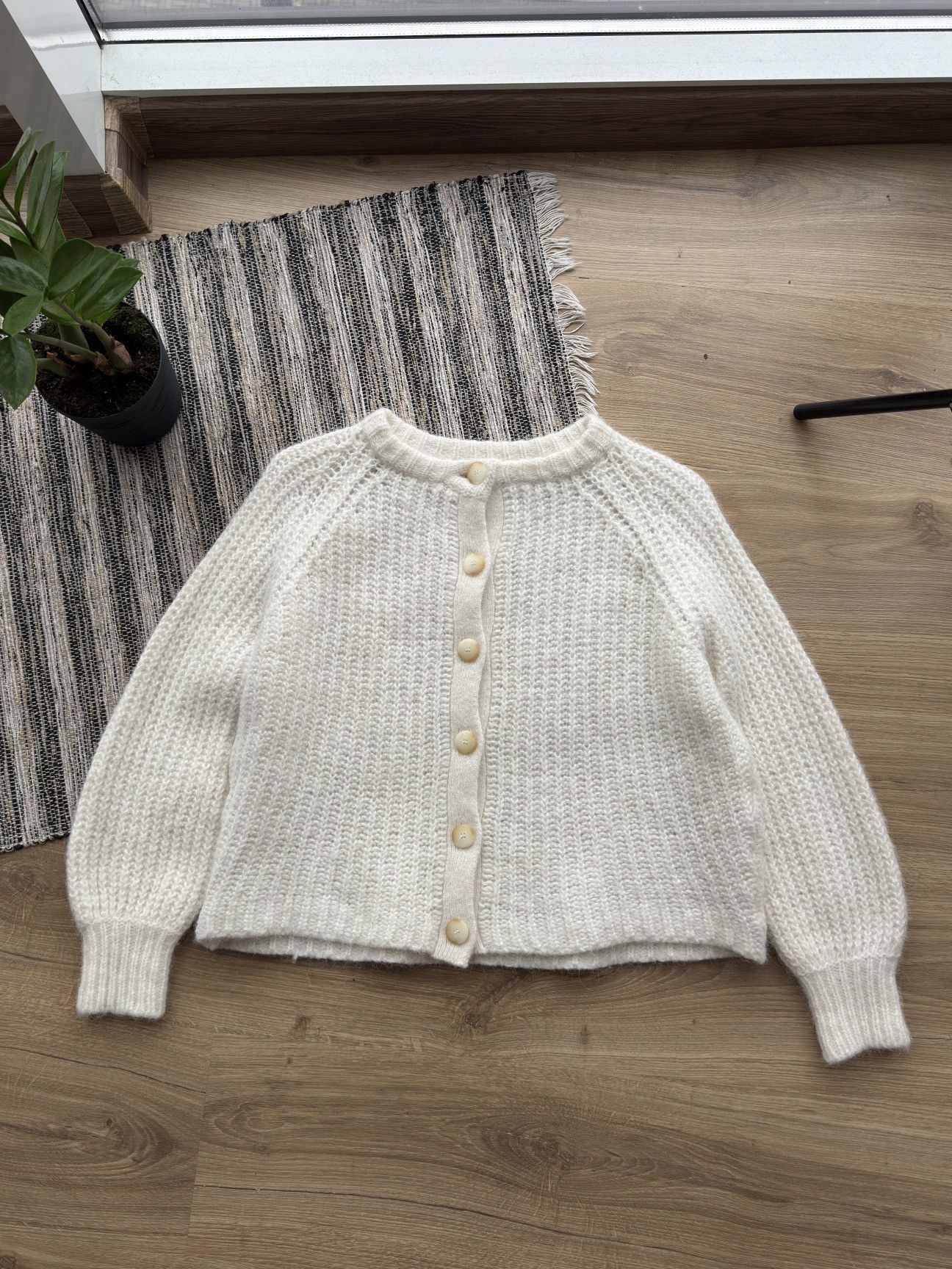 Sezane La Maille Sezane Wool Mohair Knitted Button Up Sweater Size S / US 4 / IT 40 - 13 Thumbnail