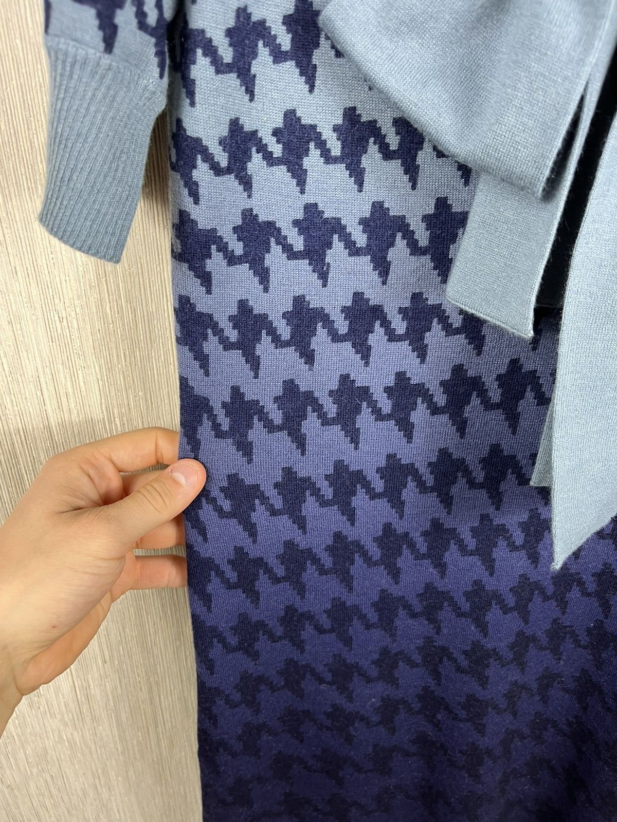 Jean Paul Gaultier × Vintage Jean Paul Gaultier jeans JPG houndstooth cashmere wool dress Size L / US 10 / IT 46 - 11 Thumbnail