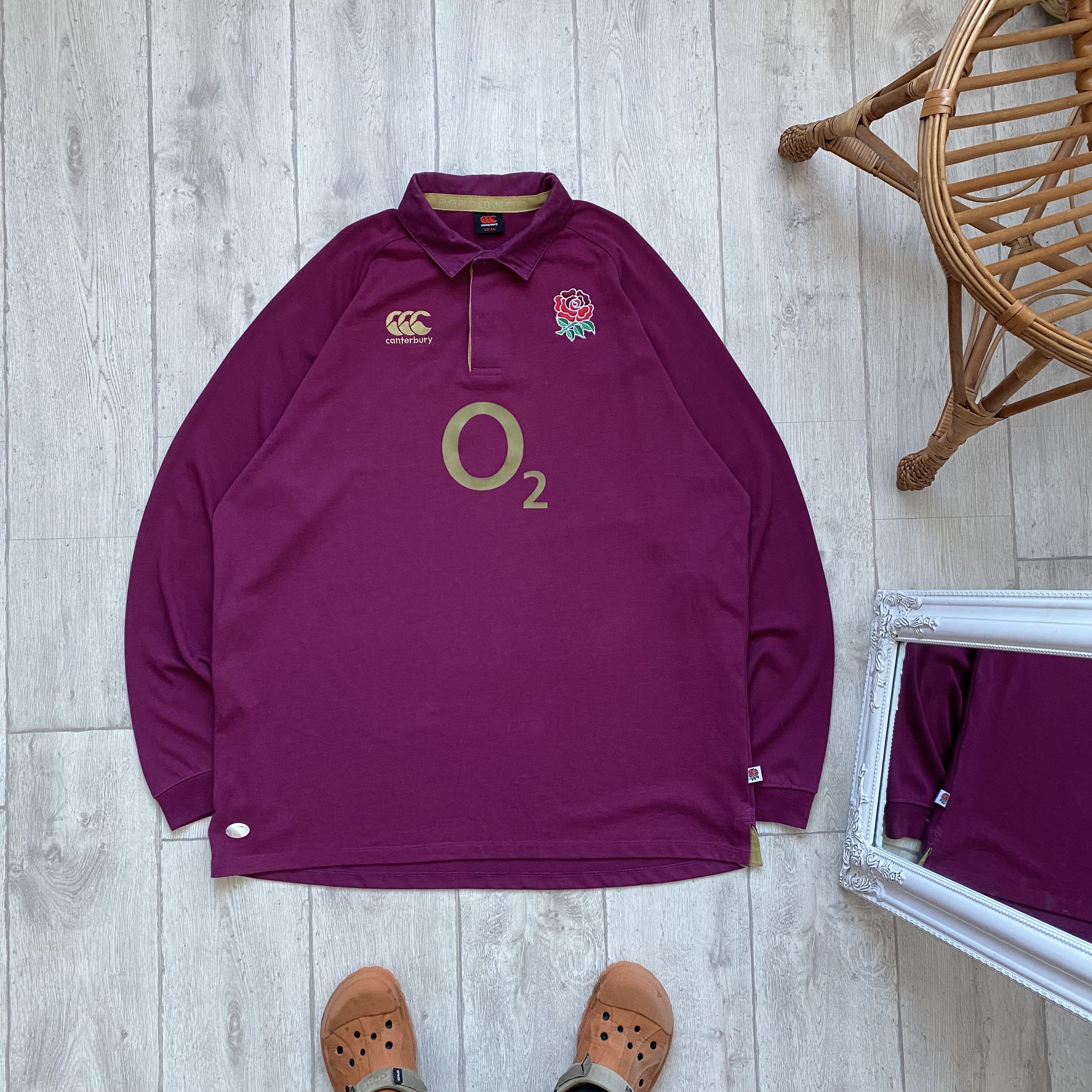 Canterbury of New Zealand 4XL❗️ Vintage England Rugby Soccer Jersey Blockore Y2K Style Size US XXL / EU 58 / 5 - 1 Thumbnail