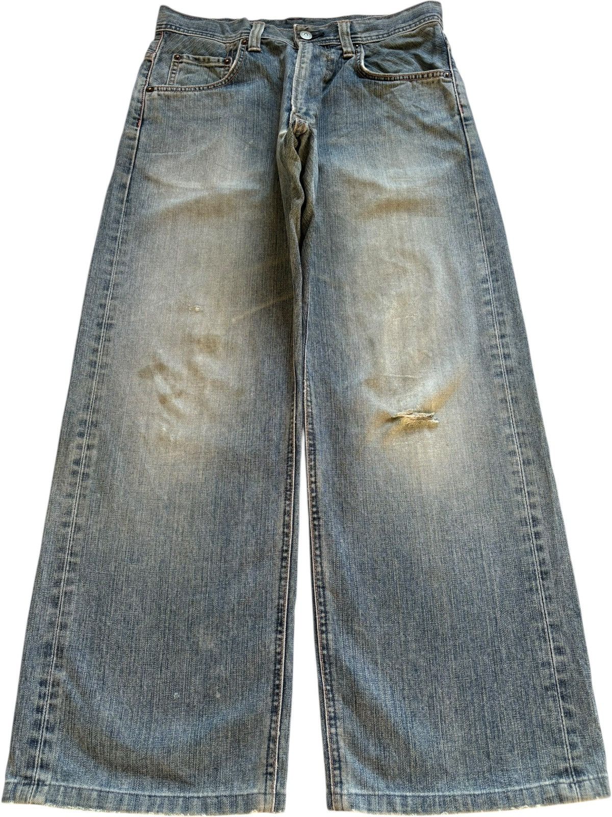 Edwin Exclusive Vintage Edwin Mud Wash Distressed Loose Baggy Jean Size US 30 / EU 46 - 1 Thumbnail