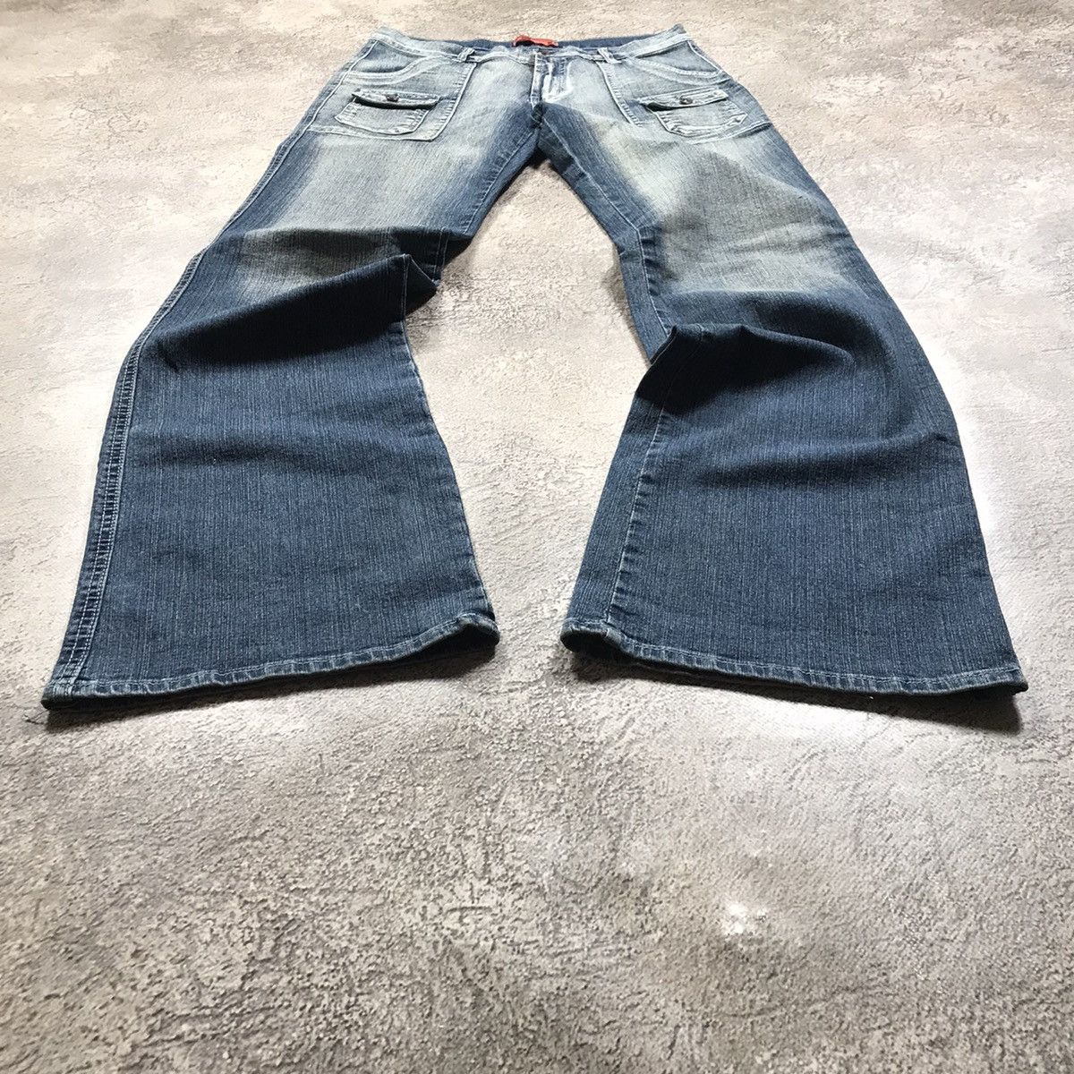 Vintage Y2K Baggy Wide Leg Distressed Jeans Skate Grunge Faded 27 Size 27" / US 4 / IT 40 - 1 Thumbnail