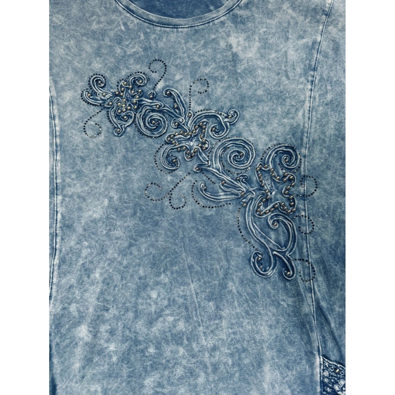 Other Romeo & Life Cotton Indigo Blue Tunic Capri Set Size L Size L / US 10 / IT 46 - 9 Thumbnail