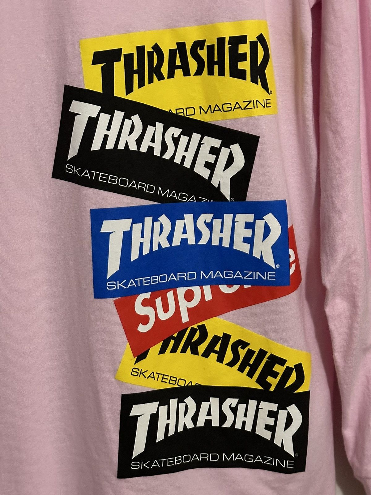 Supreme × Thrasher Supreme Thrasher Multi Logo L/S Tee Size US S / EU 44-46 / 1 - 2 Thumbnail