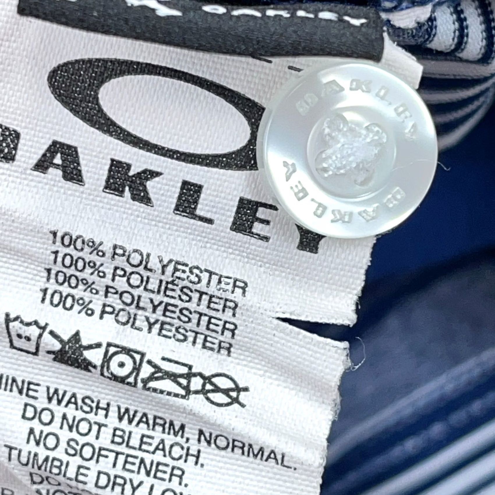Oakley Oakley Polo Shirt Men L Blue Striped Regular Fit Performance Dry Wicking Size US L / EU 52-54 / 3 - 4 Thumbnail