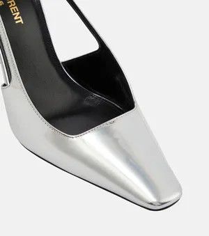 Saint Laurent Paris o1tp1o0125 Blade Sling Back Pumps in Silver Size US 6 / IT 36 - 4 Thumbnail