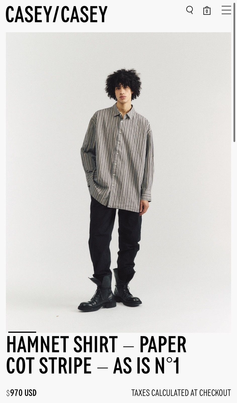 Casey Casey Casey Casey - Hamnet Shirt - Paper Cot Stripe - As Is No 1 Size US S / EU 44-46 / 1 - 1 Thumbnail