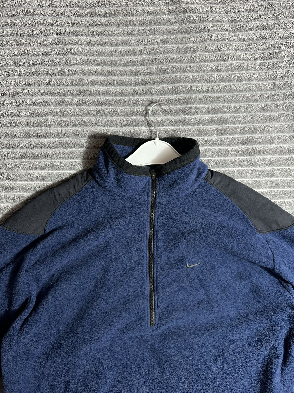 Nike × Vintage Nike Golf Portugal 🇵🇹 Vintage Fleece Navy 1/4 Zip Sweatshirt Size US L / EU 52-54 / 3 - 4 Thumbnail