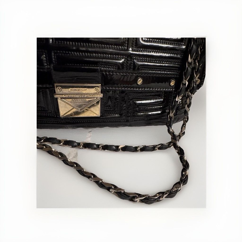 Versace Gianni Versace Couture Quilted Patent Leather Shoulder Bag Size ONE SIZE - 12 Thumbnail