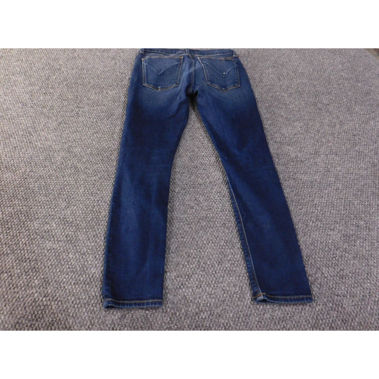 Hudson Hudson Jeans Womens 25 Skinny Kristina Stretch Denim Jeans Zipper Dark Blue 27 Inseam Womens Regular Vintage No Size 42" / US 20 - 7 Thumbnail
