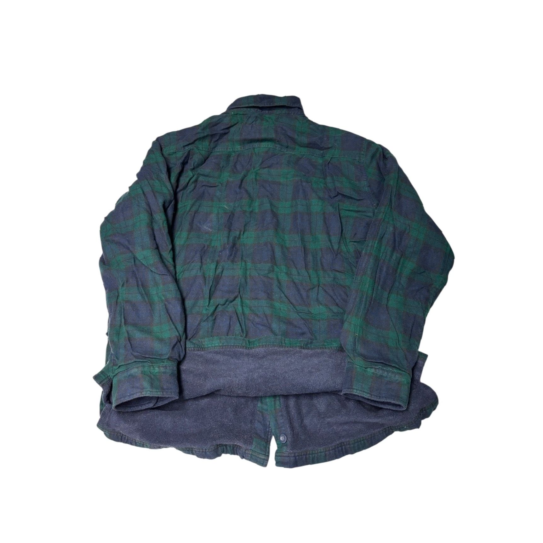 Vintage VINTAGE LL Bean Mens L Regular Plaid Flannel Lined Shirt Jacket Green Navy Blue Size US L / EU 52-54 / 3 - 5 Thumbnail