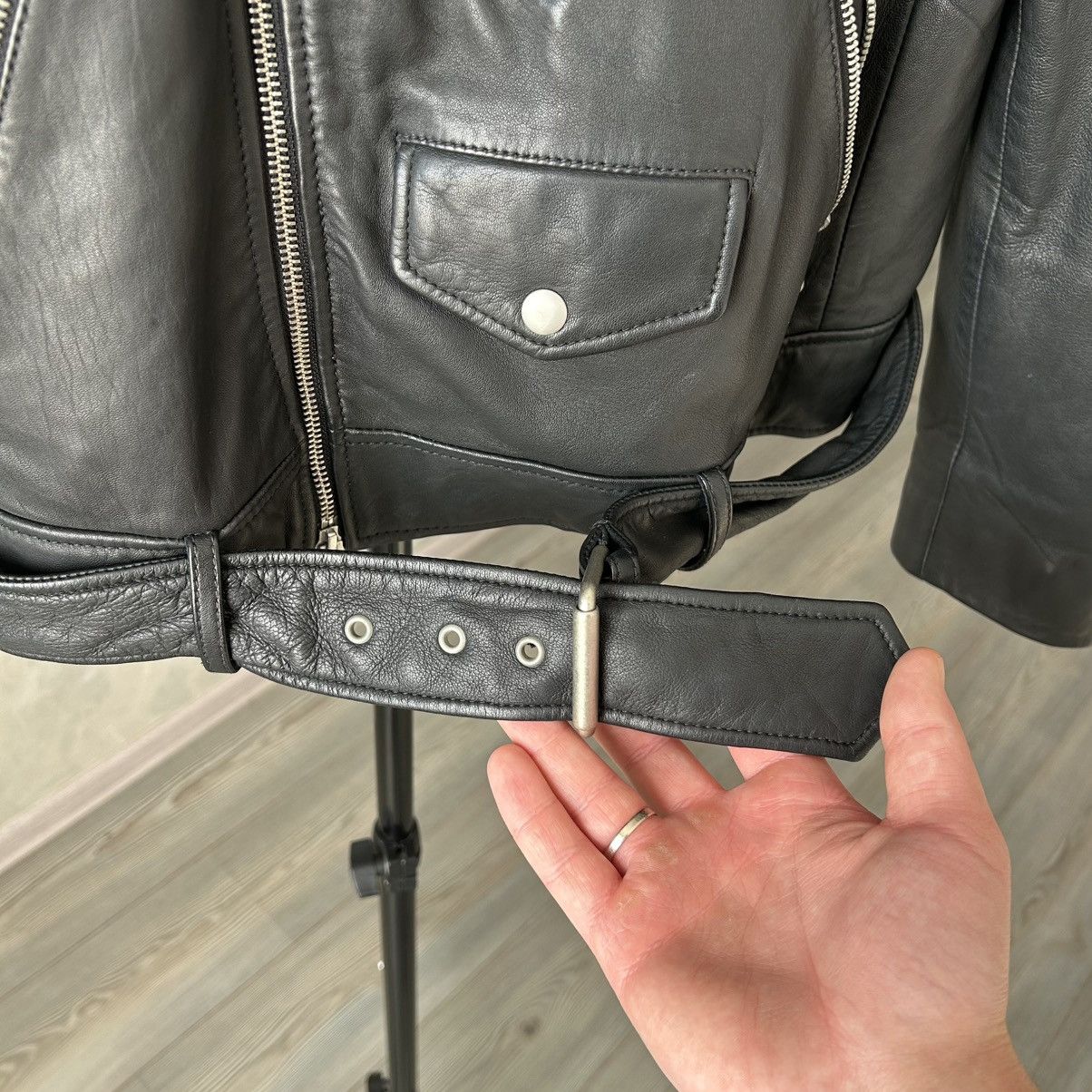 Allsaints 🔥Allsaints Leather Torrance Biker Jacket Size US M / EU 48-50 / 2 - 12 Thumbnail