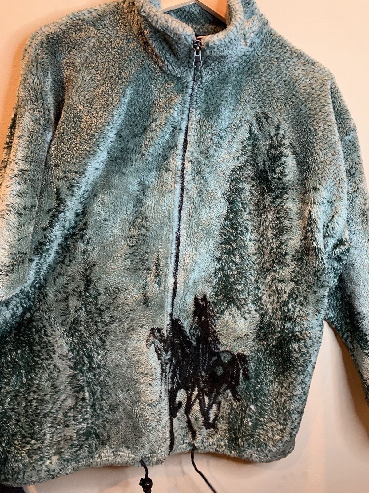 Vintage RARE Vintage Horses Nature Trail AOP Fleece USA-Made Jacket Size US L / EU 52-54 / 3 - 3 Thumbnail