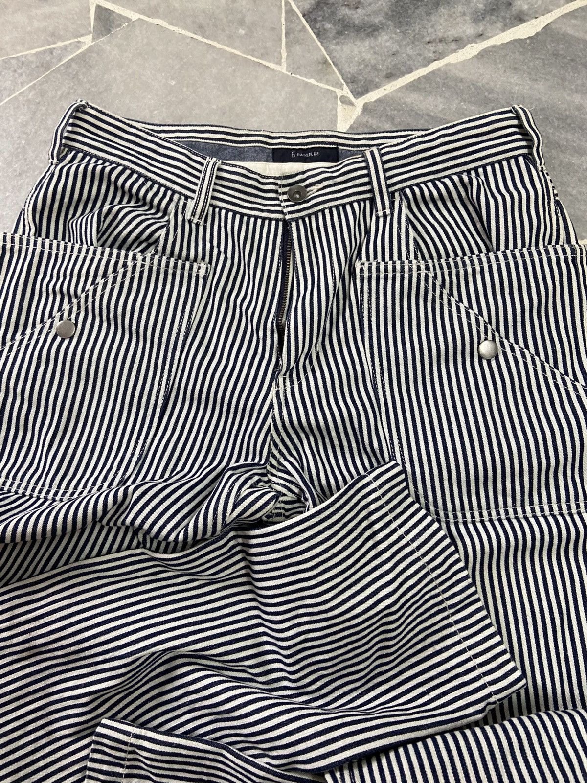 Japanese Brand × RAGEBLUE Cargo Jeans Striped Rageblue Japan Size US 32 / EU 48 - 2 Thumbnail