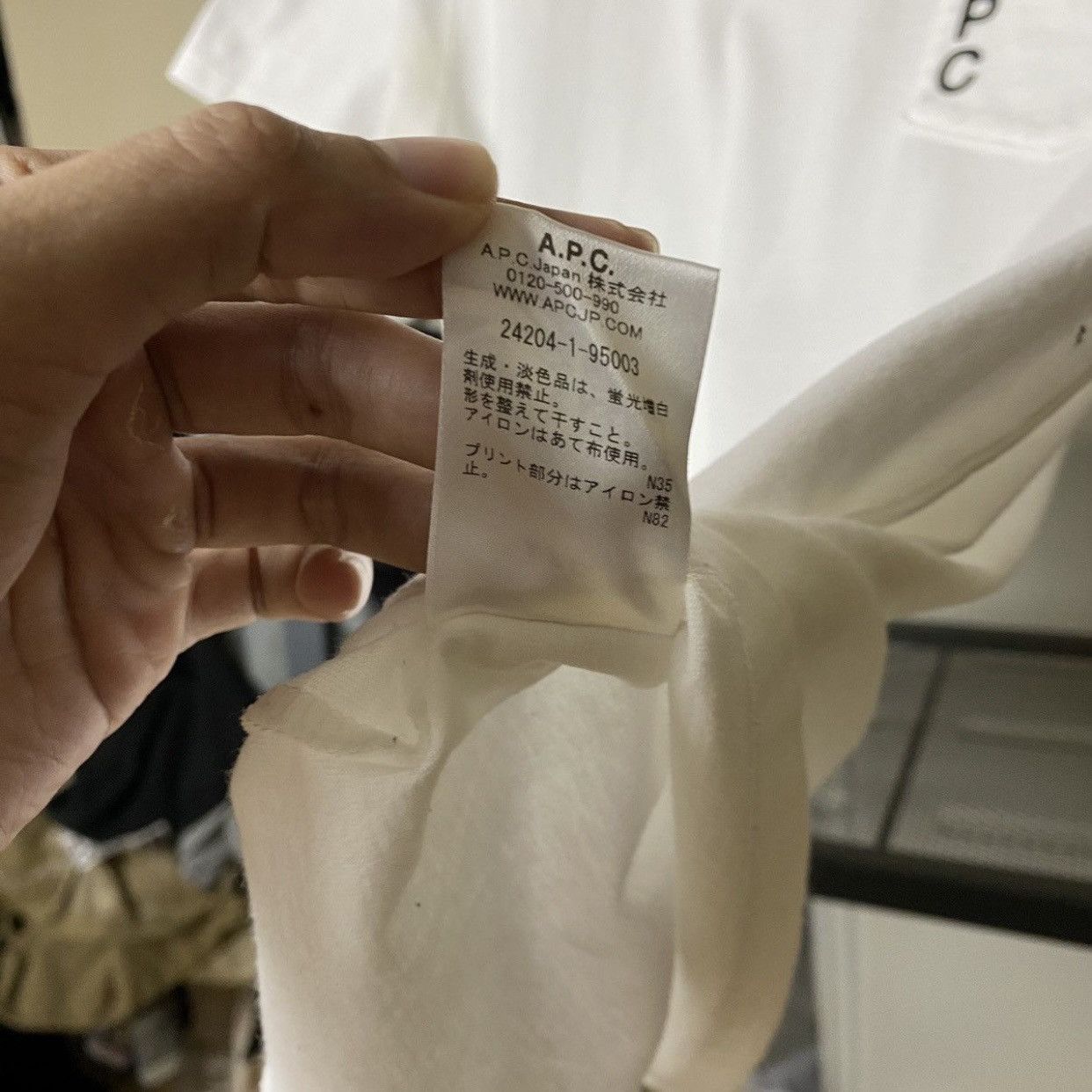 A.P.C. A.P.C. Logo Pocket T-Shirt - White - Size XS/S Size US S / EU 44-46 / 1 - 10 Thumbnail