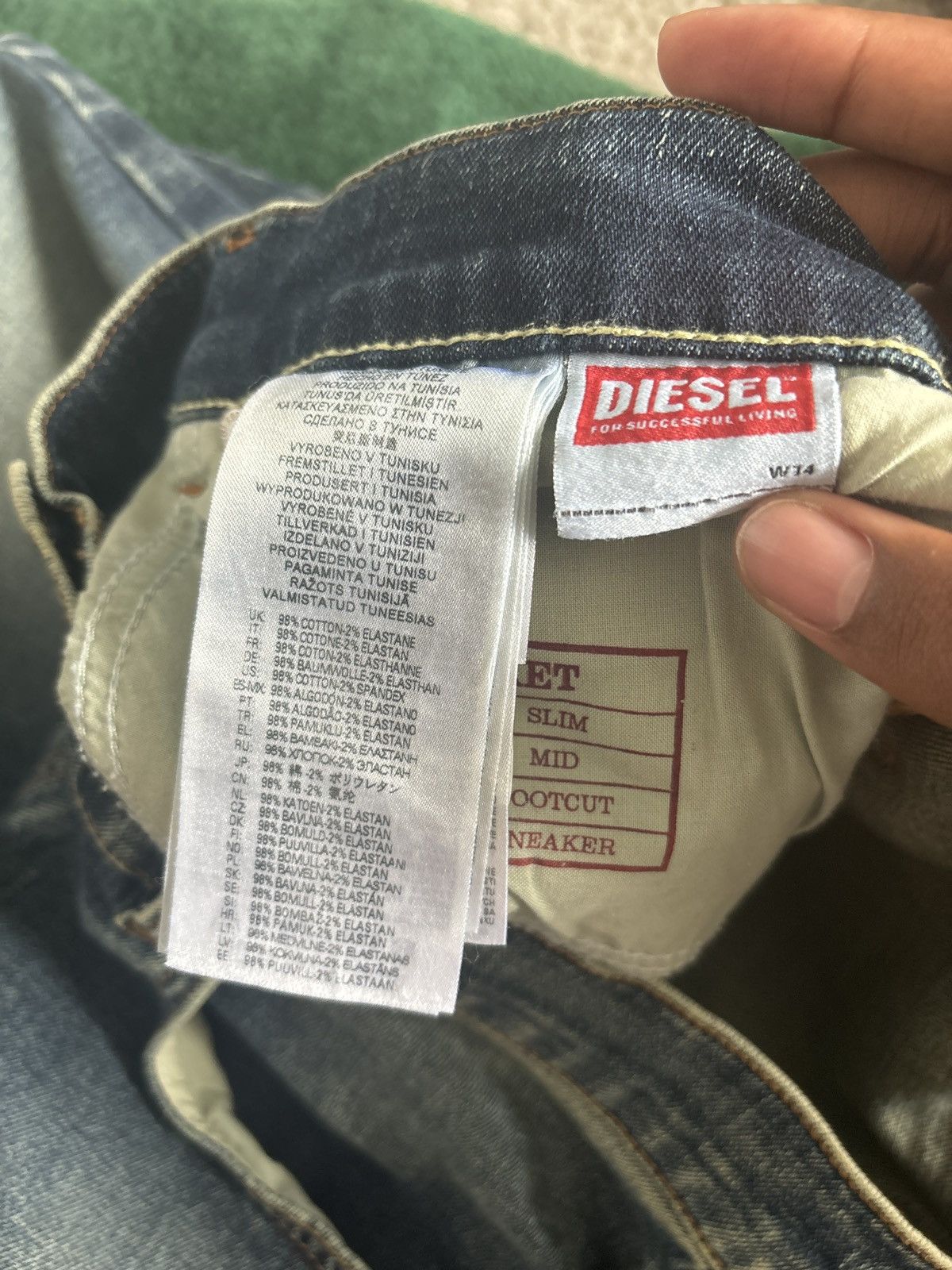 Diesel DIESEL Slim Fit Flared Denim Size US 34 / EU 50 - 3 Thumbnail