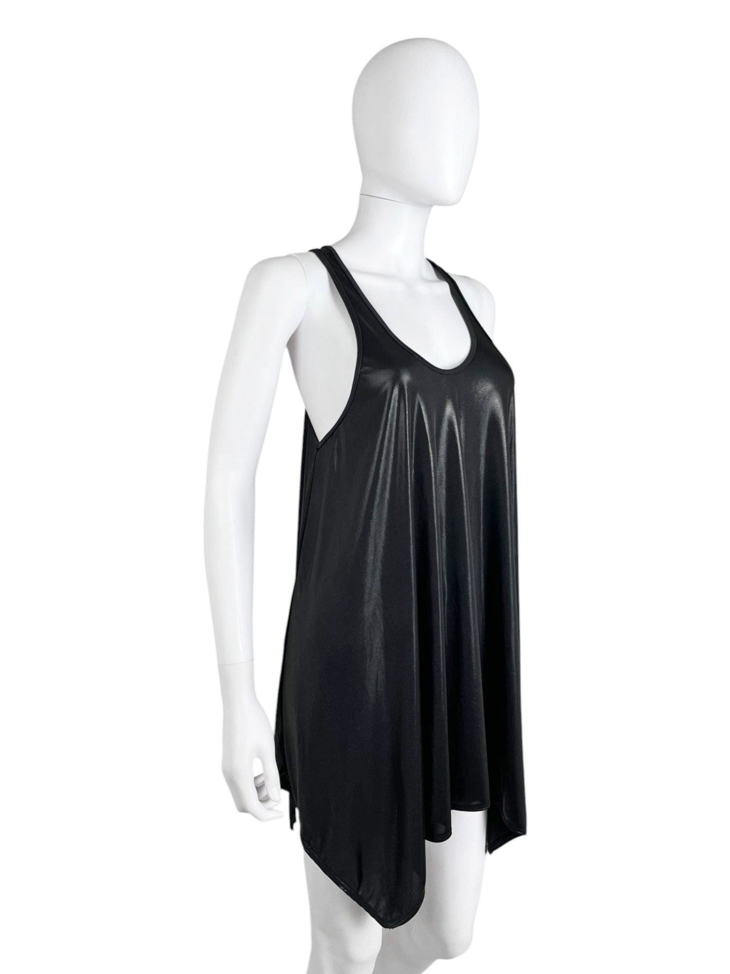 Le Grande Bleu (L.G.B.) Satin Black Tank Top Size S / US 4 / IT 40 - 2 Thumbnail