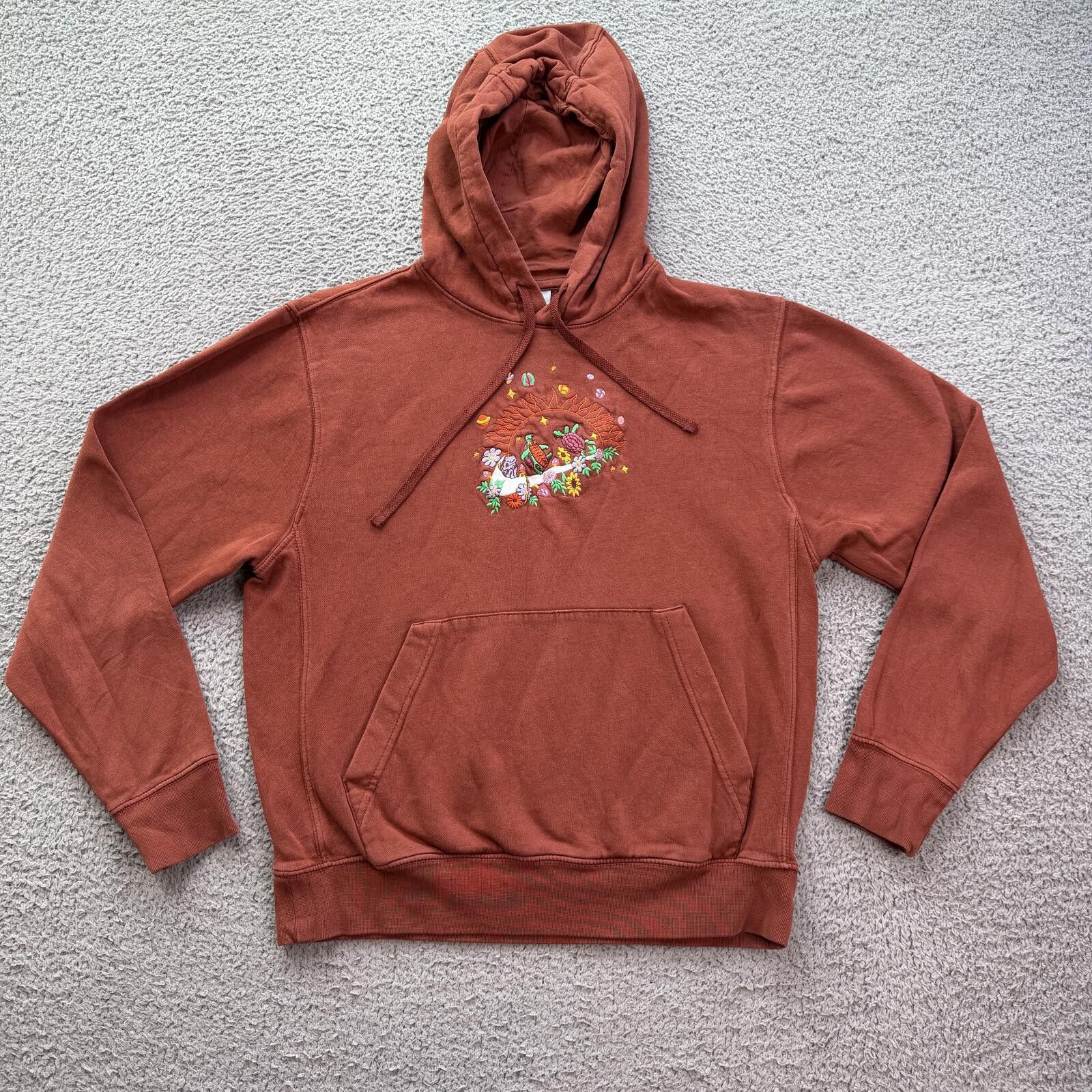 Nike Nike Embroidered Hoodie Nature Sun Floral Turtle Artsy Small Size US S / EU 44-46 / 1 - 1 Thumbnail