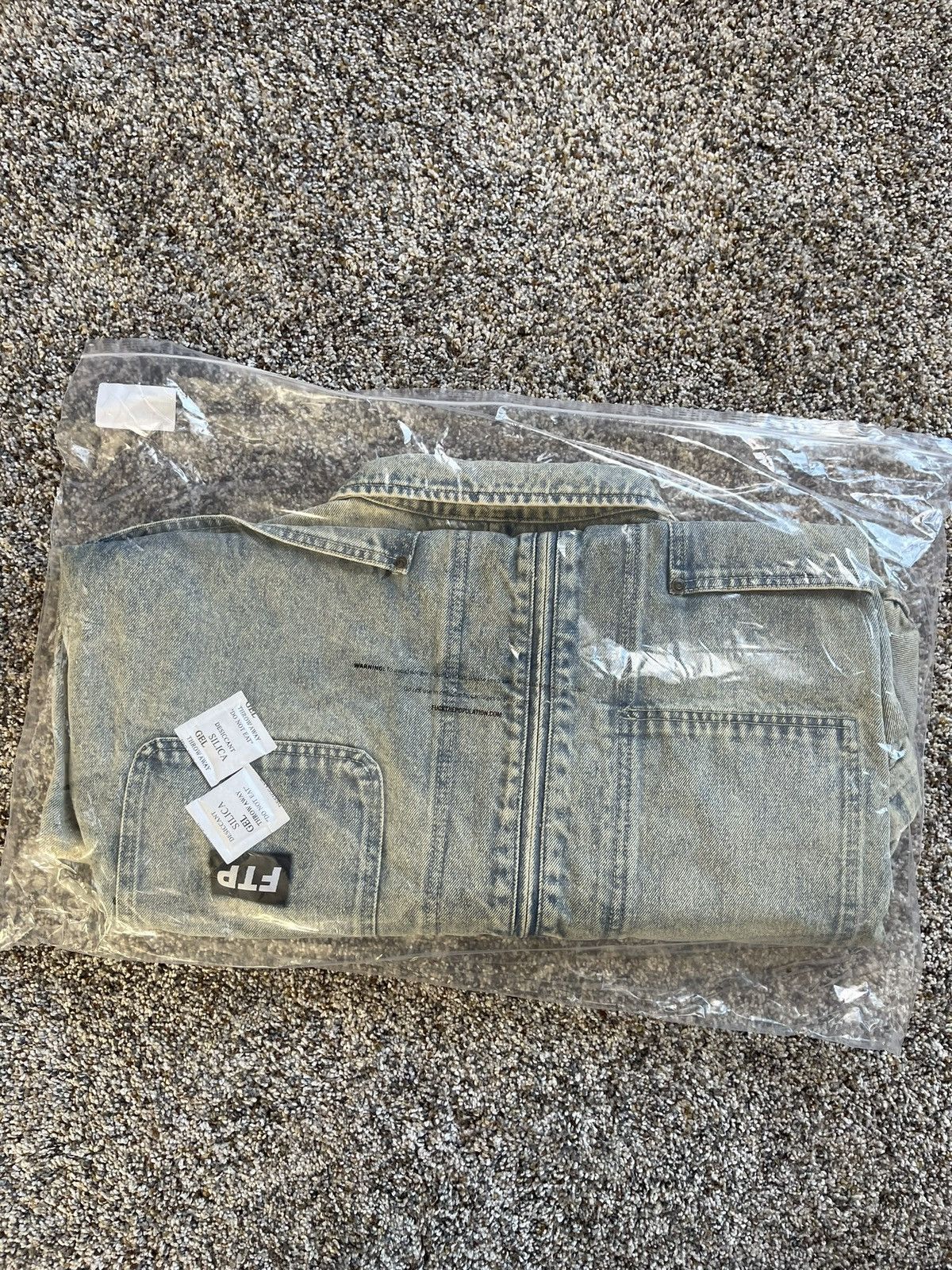 Fuck The Population FTP Frayed Denim Jacket (Sand) Size US XL / EU 56 / 4 - 5 Thumbnail