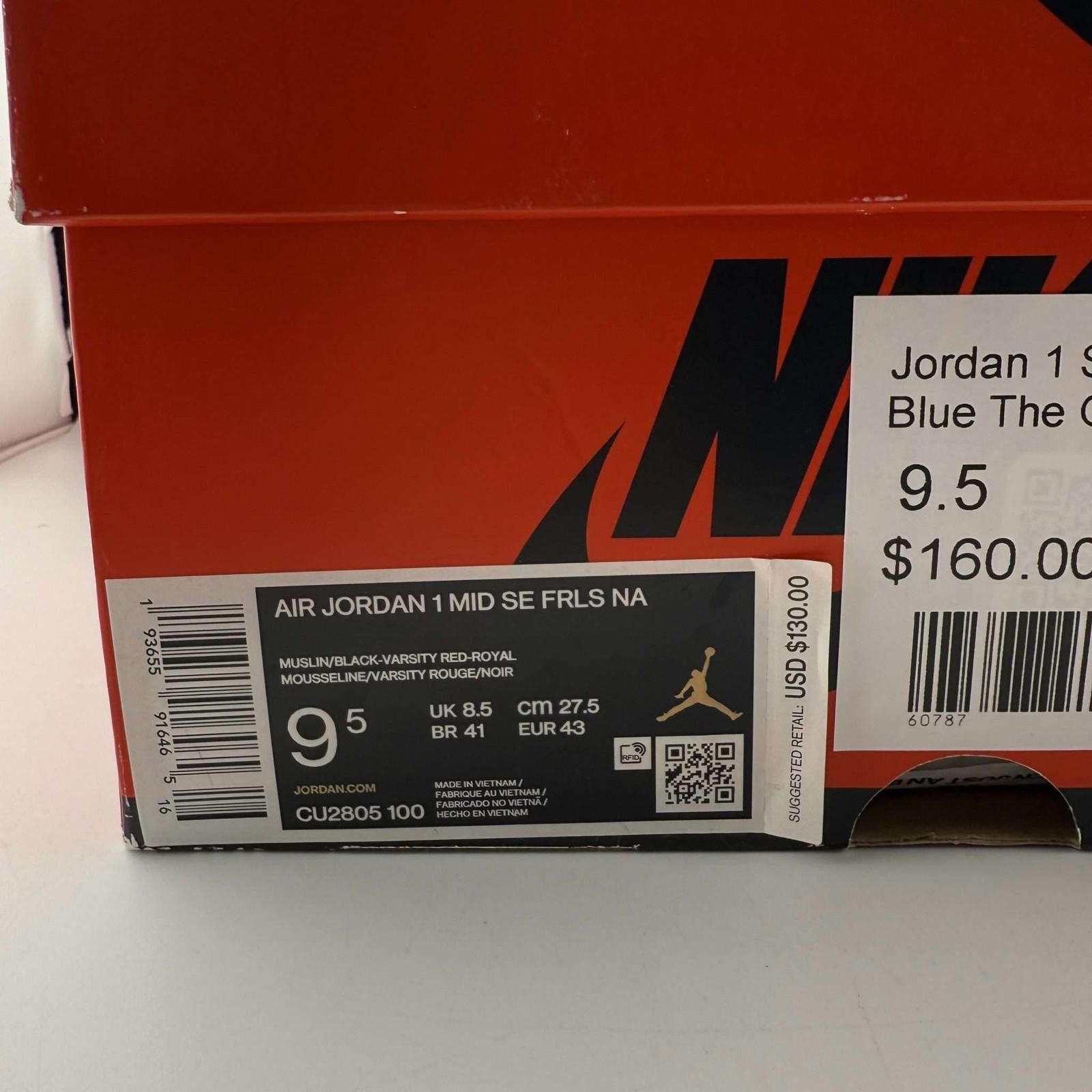 Nike og box Jordan 1 SE Fearless Blue The Great 9.5 New OG Box Size US 9.5 / EU 42-43 - 9 Thumbnail
