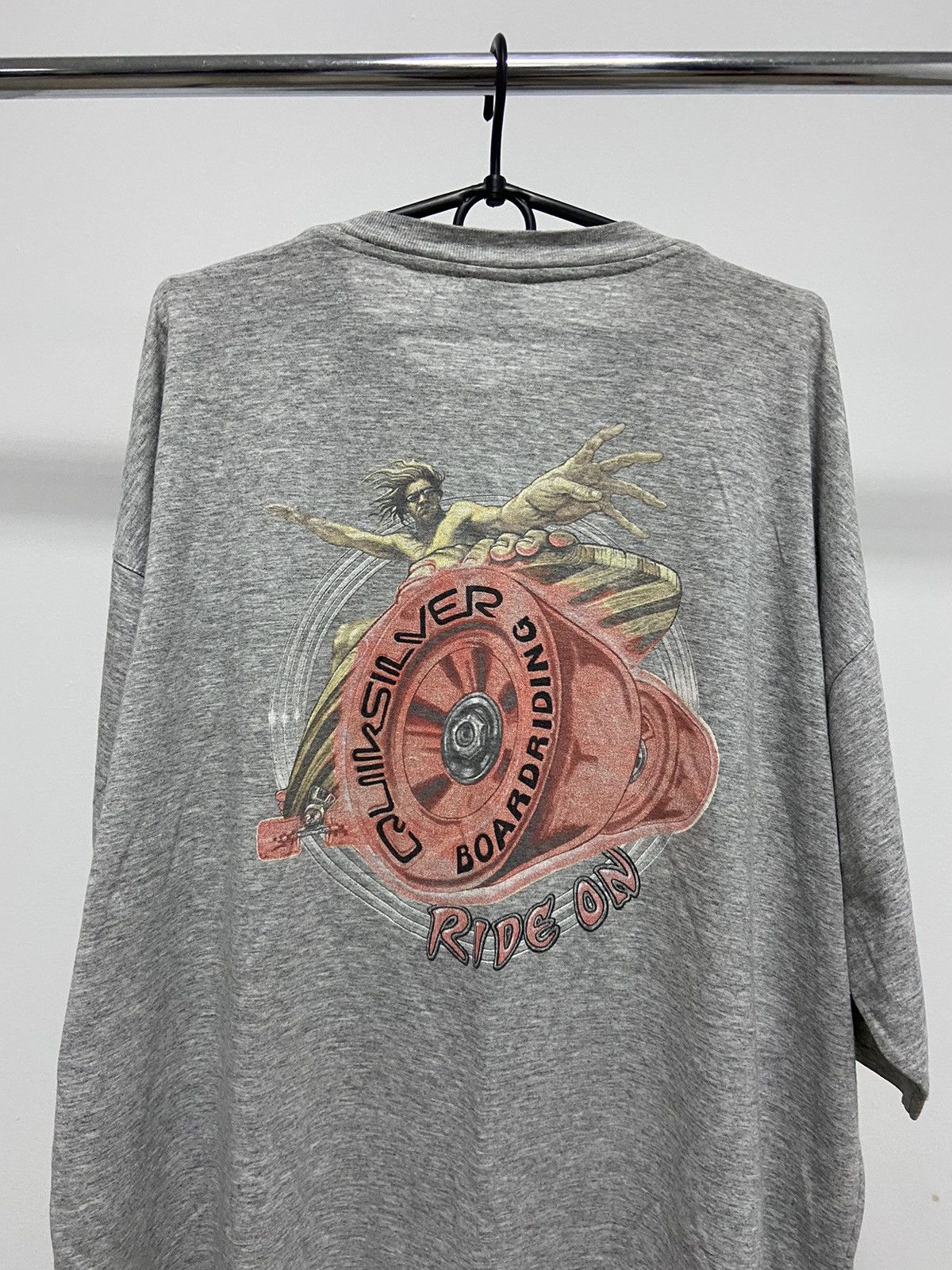 Quiksilver × Vintage Quiksilver Vintage Big Logo t shirt Y2K Ride On Boarding Size US XL / EU 56 / 4 - 3 Thumbnail