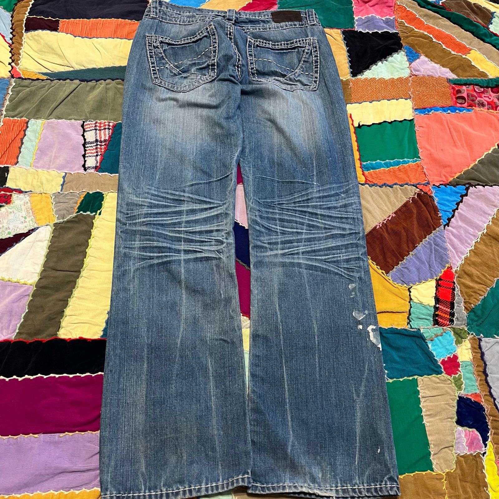 Carbon Black Carbon Black Baggy Wide Leg Acid Washed Blue Jeans 34Wx34L Size US 34 / EU 50 - 2 Thumbnail