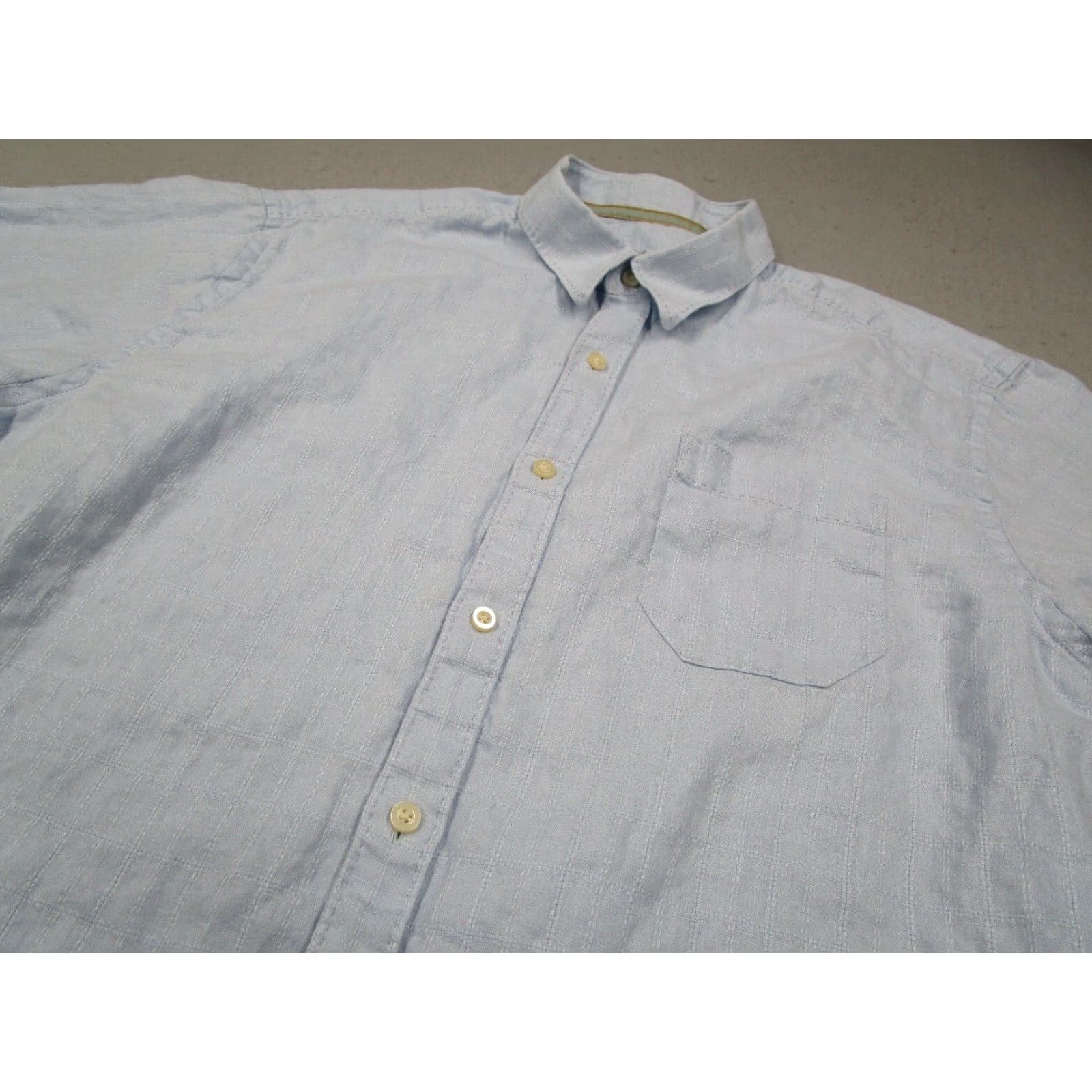 Tommy Bahama VINTAGE Tommy Bahama Men Shirt XL Blue Linen Long Sleeve Button-Up Casual Beach Bohemian Tropical Size US XL / EU 56 / 4 - 2 Thumbnail