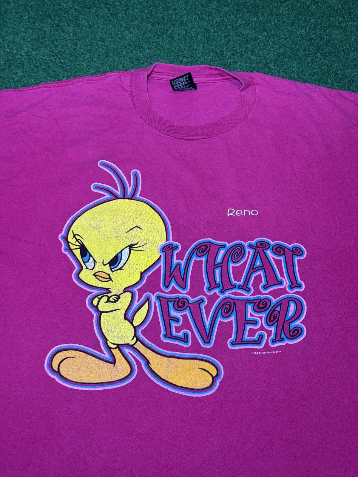 Vintage 90s Tweety Bird Whatever Attitude Looney Tunes XL T Shirt Size US XL / EU 56 / 4 - 2 Thumbnail
