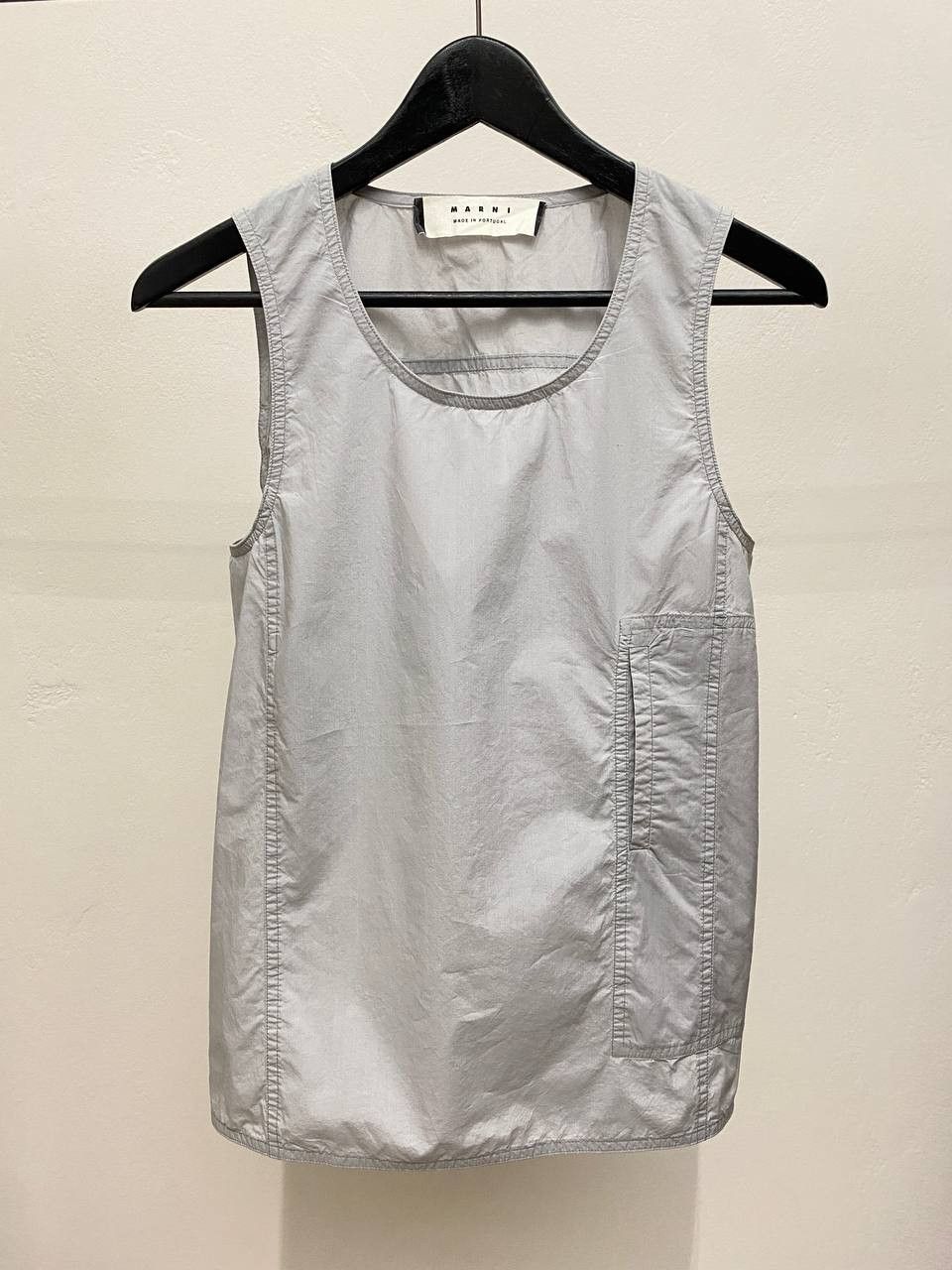 Marni Marni Pocket Round Neck Gray Tunic Tank Top Size S / US 4 / IT 40 - 2 Thumbnail