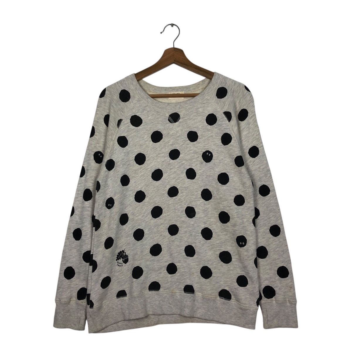 Japanese Brand BEAMS HEART Polka Dot Crewneck Sweatshirt Issey Miyake Size US M / EU 48-50 / 2 - 2 Thumbnail