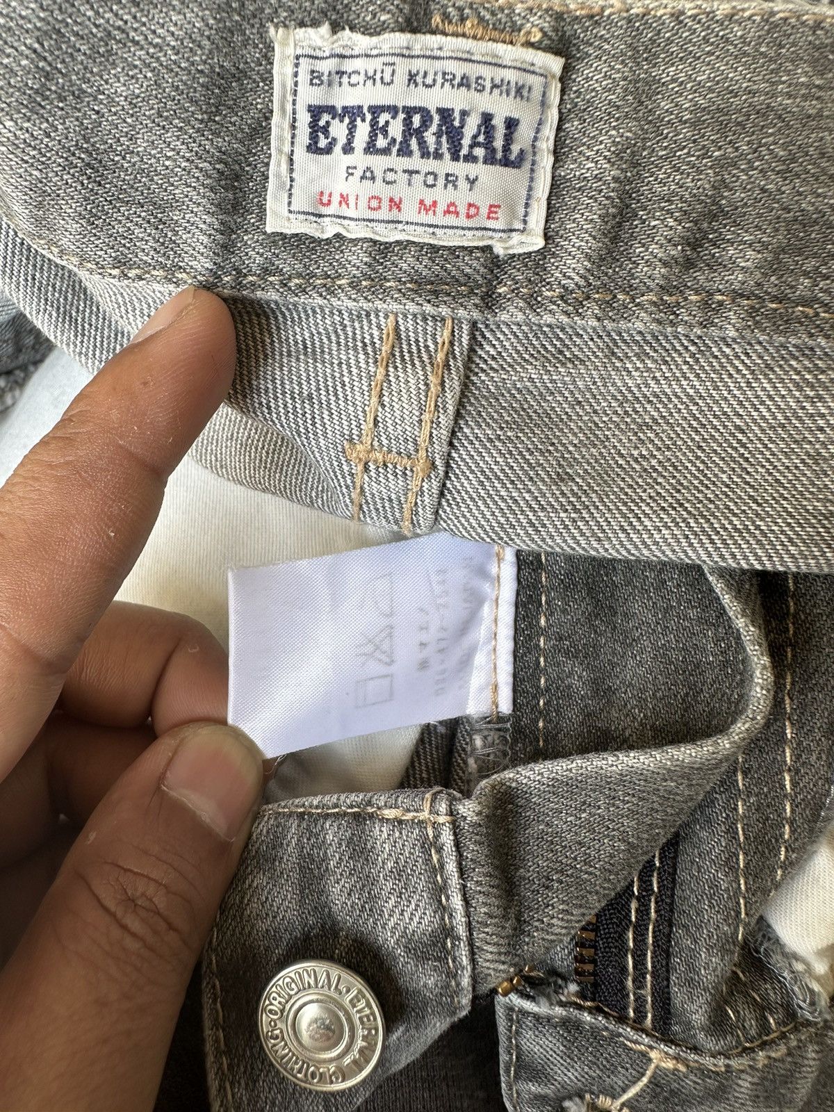 Eternal Japanese Brand Eternal Bitchu Kurashiki Biker Denim Jeans Size US 30 / EU 46 - 13 Thumbnail