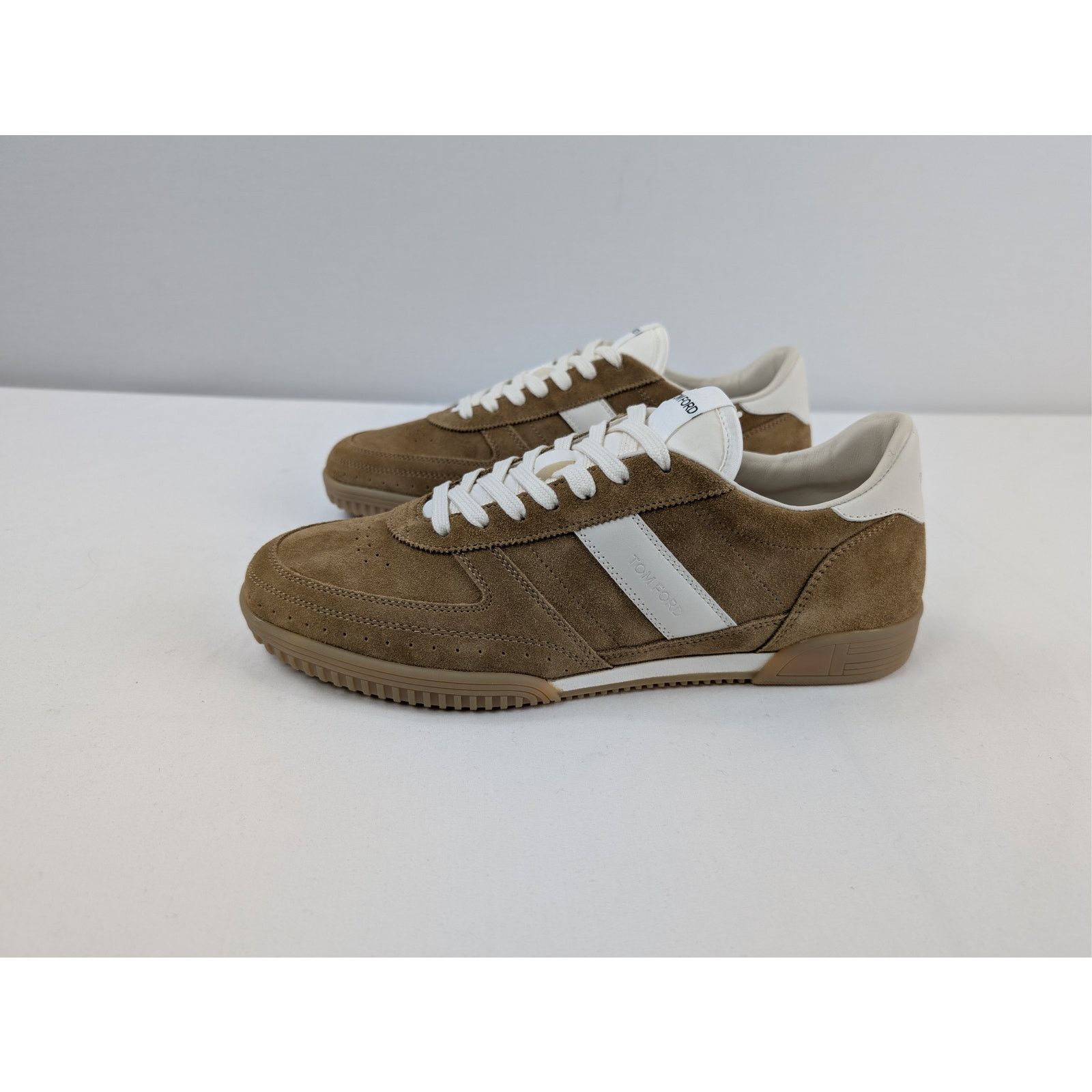 Tom Ford o1rshd1 Q:2 / Terence low-top sneakers in tan suede/white Size US 13 / EU 46 - 9 Thumbnail