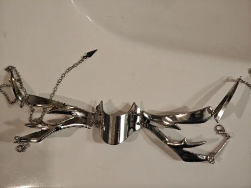Jewelry Gothic Mask Cyber Punk Liquid Irregular Hollow Jewelry Size ONE SIZE - 3 Thumbnail