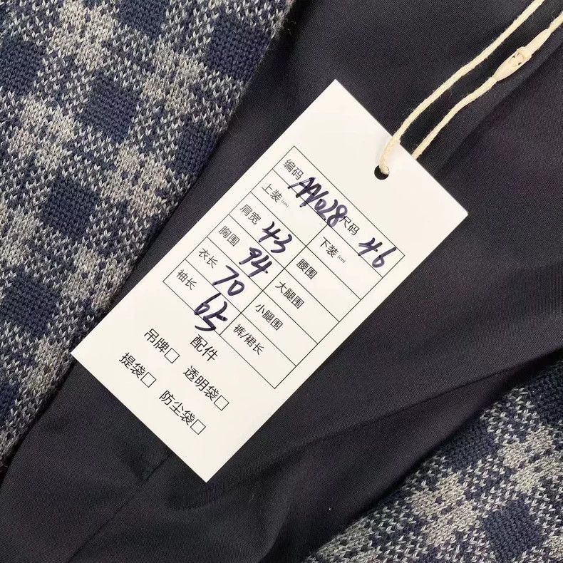 Fendi Fendi Blue plaid cashmere suit jacket Size 46S - 6 Thumbnail