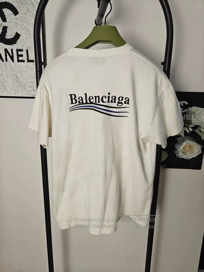 Balenciaga Balenciaga Embroidered Wave T-Shirt Size US S / EU 44-46 / 1 - 2 Thumbnail