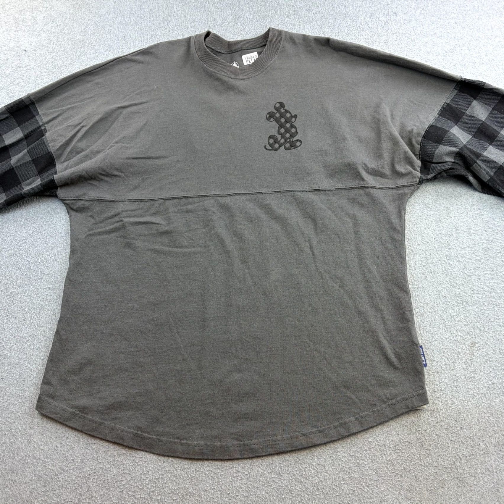 Disney VINTAGE Walt Disney World Spirit Jersey Shirt Womens L Gray Plaid Mickey Logo Adult Size L / US 10 / IT 46 - 5 Thumbnail