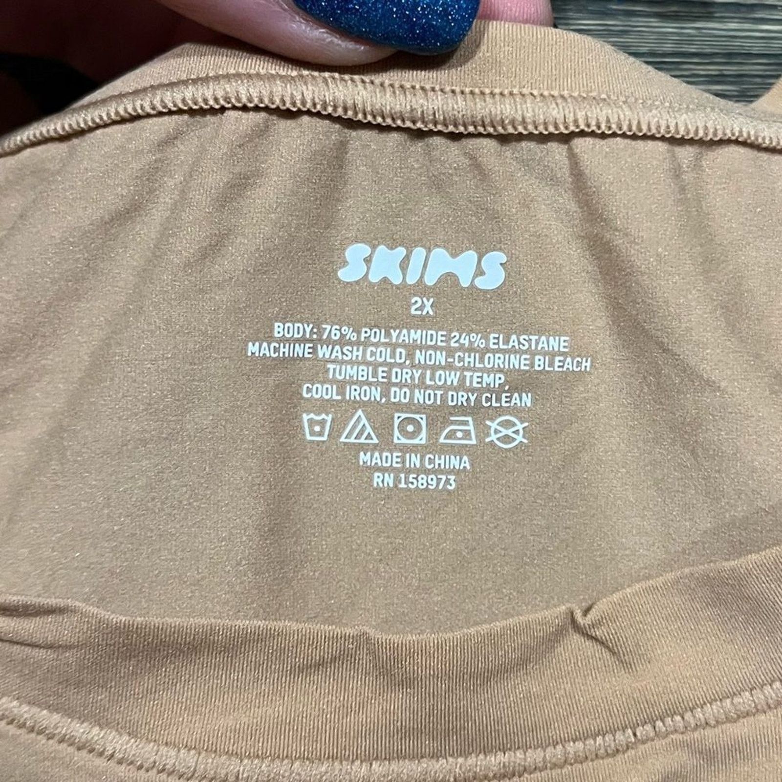 SKIMS NWT Skims Fits Everybody Super Cropped T-Shirt Ochre 2X Size XXL / US 16-18 / IT 52-54 - 4 Thumbnail