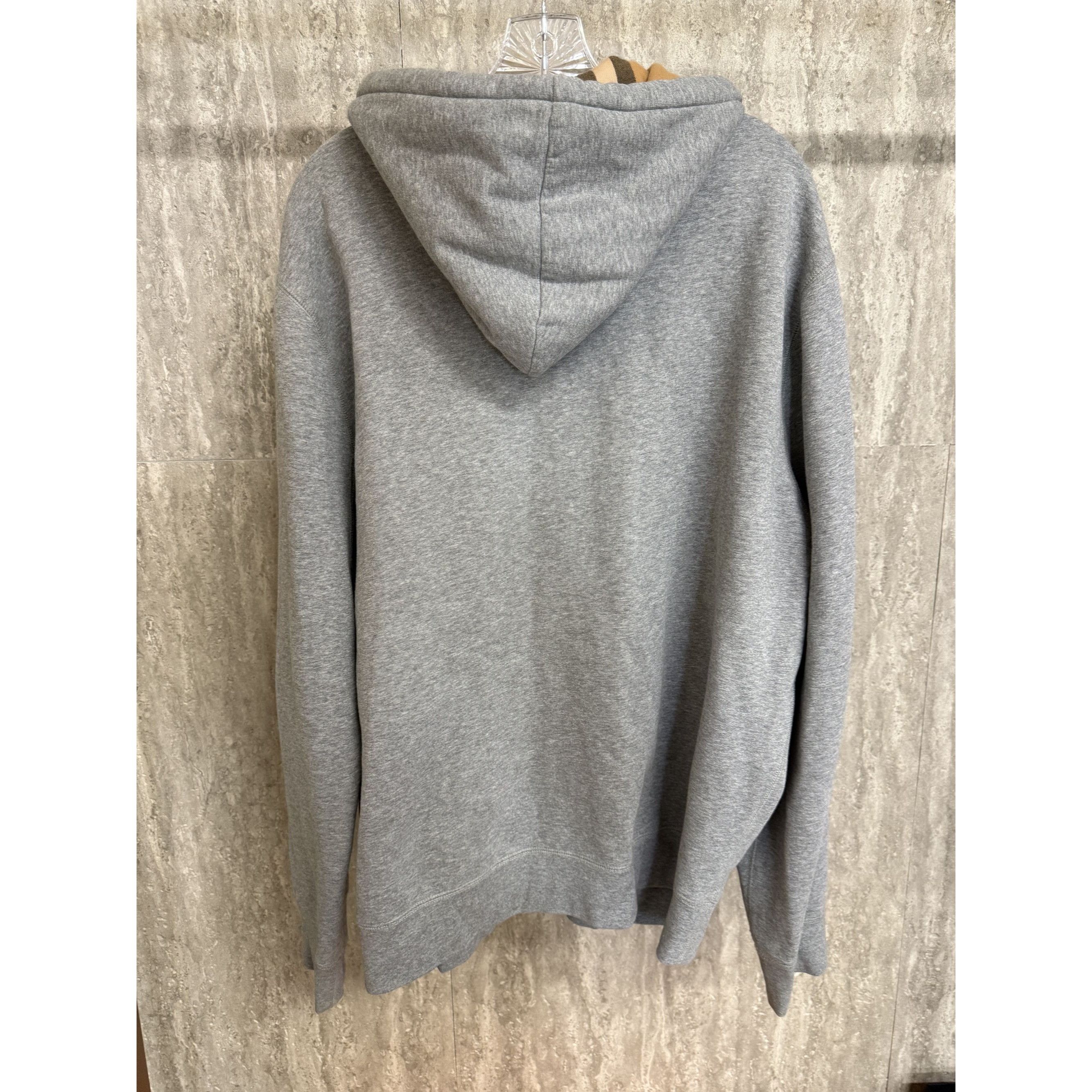 Burberry Burberry Gray Full-Zip Hoodie Sweatshirt XXXL Made In Portug Size US XXL / EU 58 / 5 - 2 Thumbnail