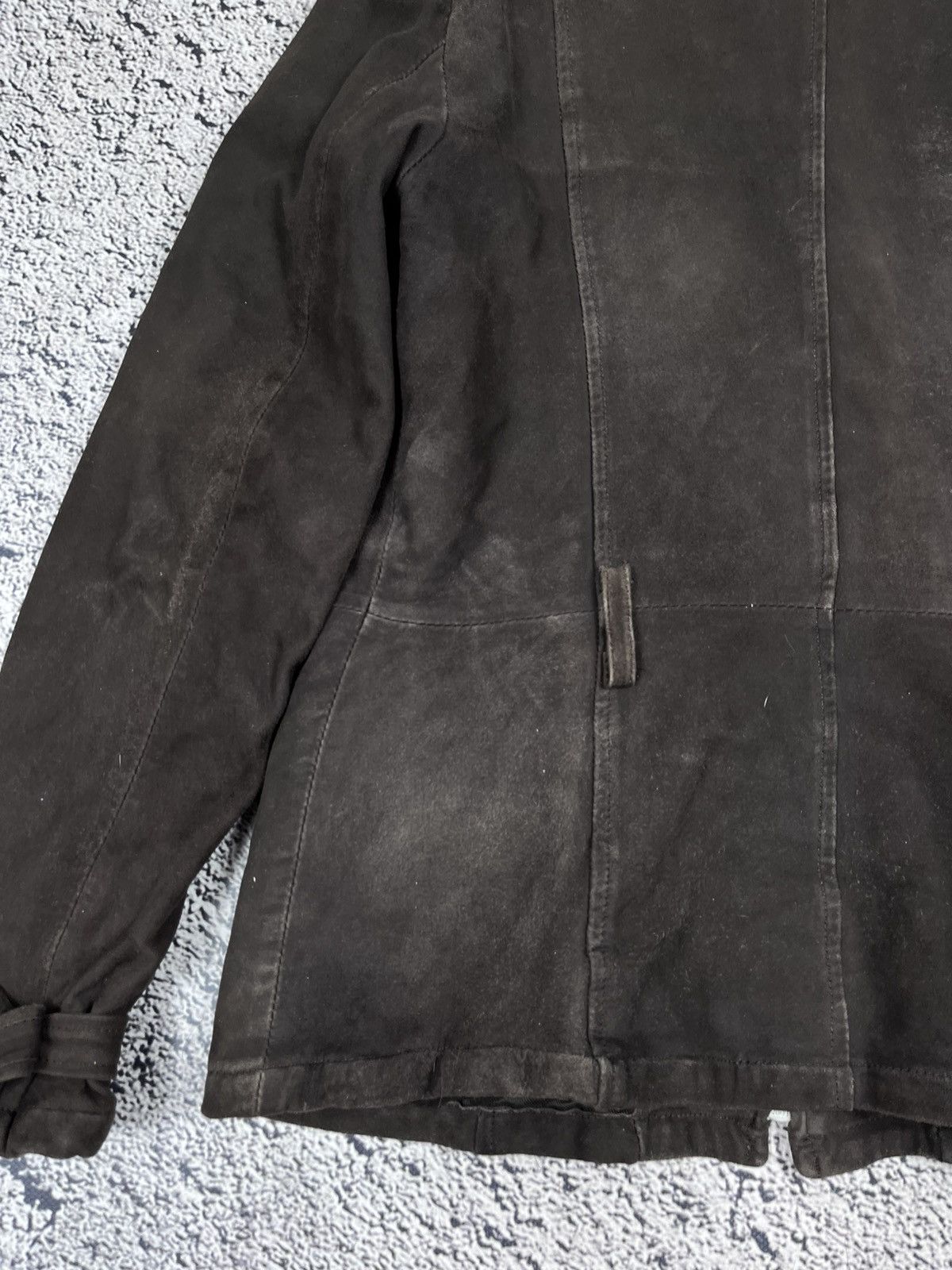 Max Mara Weekend Max Mara Suede Military Jacket Dark Brown Leather L Size L / US 10 / IT 46 - 13 Thumbnail