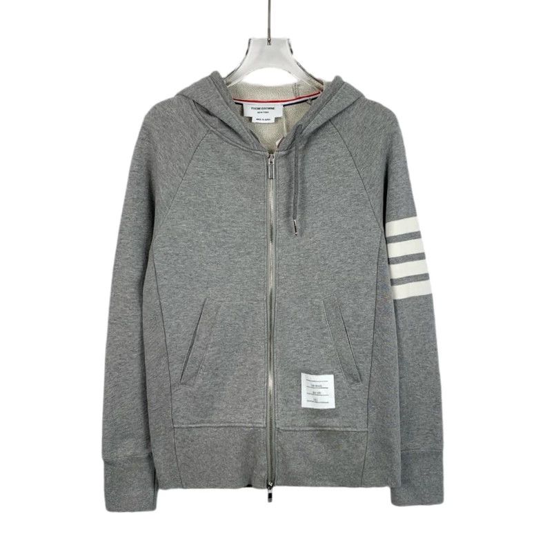 ■Thom Browne■Zip-Up Hoodie MKT008A Y3007 415 Cotton Milano Armband Hoodie | Thom Browne