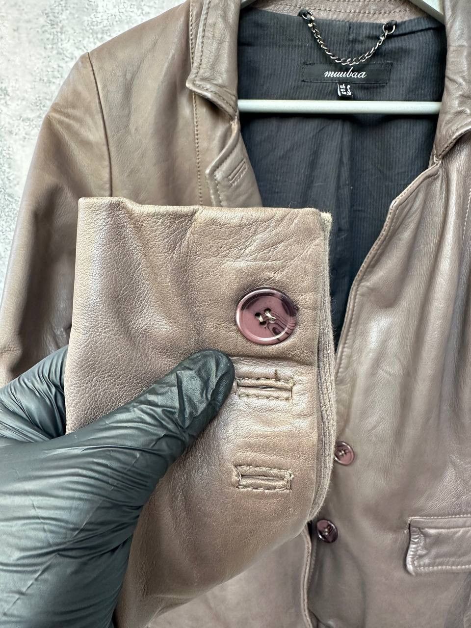 Leather × Muubaa × Vintage Muubaa Futura Leather Jacket in Steel Grey Avant-Garde Size M / US 6-8 / IT 42-44 - 15 Thumbnail