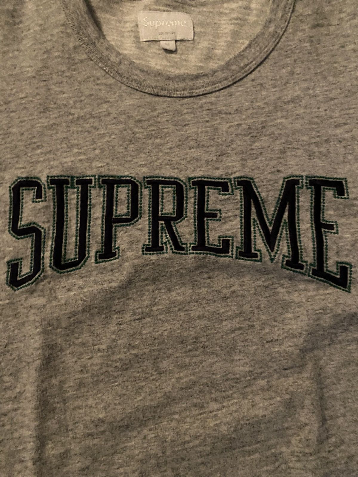 Supreme Supreme Dotted Arc Top Heather Grey Size US M / EU 48-50 / 2 - 2 Thumbnail