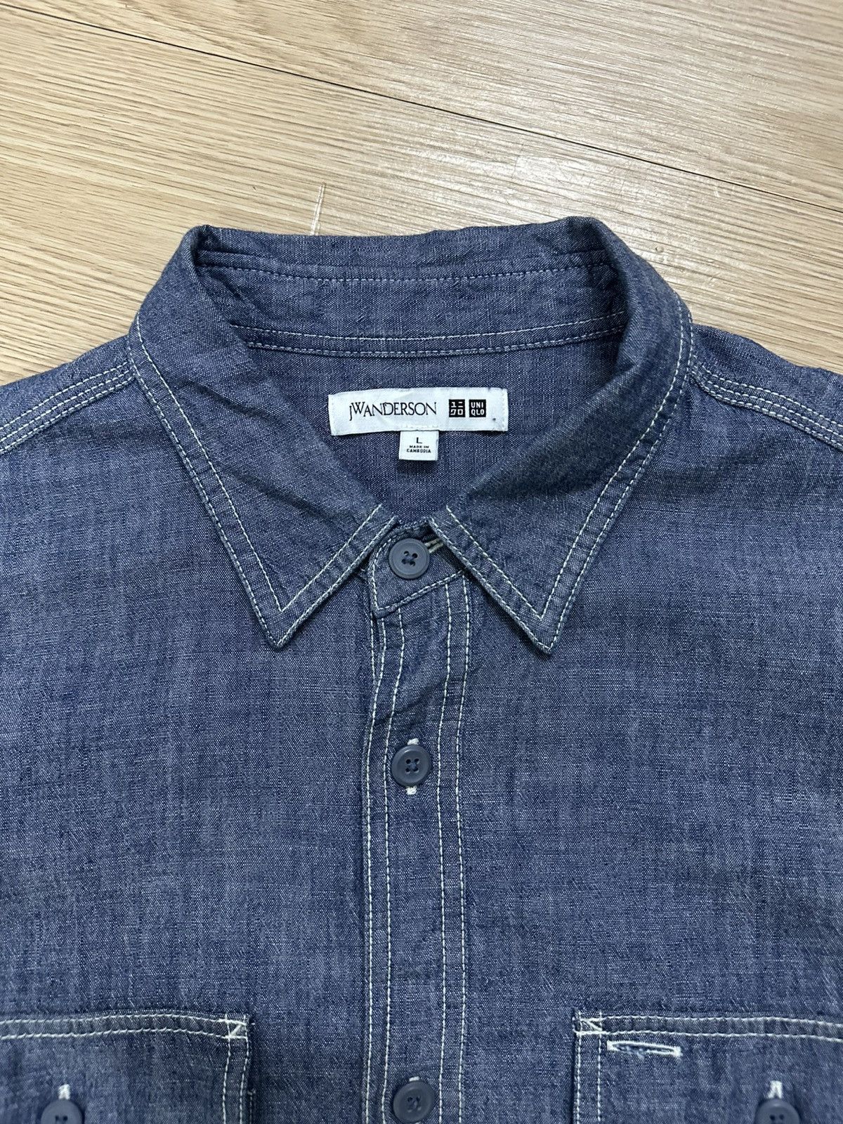 Beauty Beast × JW Anderson × Uniqlo Rare J.W. Anderson Uniqlo Denim Double Pocket Work Shirt Size US L / EU 52-54 / 3 - 3 Thumbnail