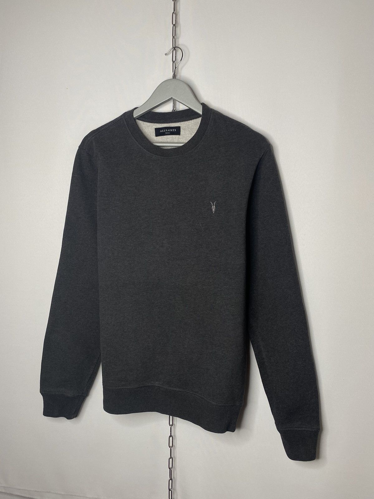 Allsaints × Designer × Vintage Allsaints Designer Grey Sweatshirt Pullover Based Small Logo Size US S / EU 44-46 / 1 - 3 Thumbnail