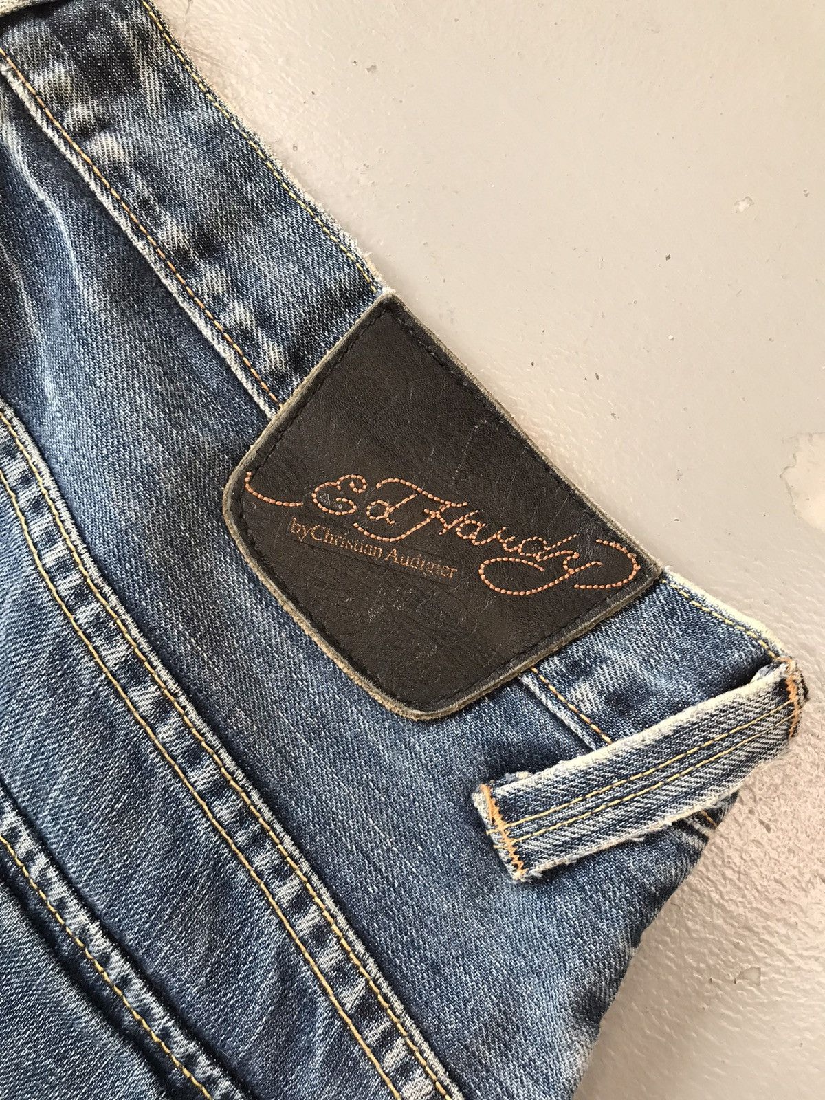 Christian Audigier × Ed Hardy × Vintage Rare Vintage Edhardy baggy fit denim Size US 35 - 11 Thumbnail
