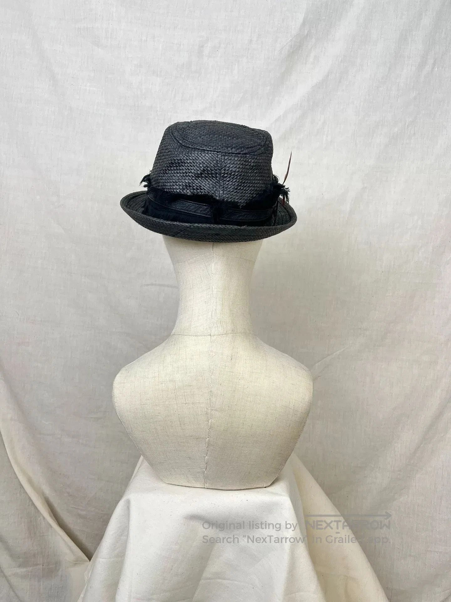 14th Addiction Stylish Gray Fedora Hat with Feather Accent. Size ONE SIZE - 4 Thumbnail