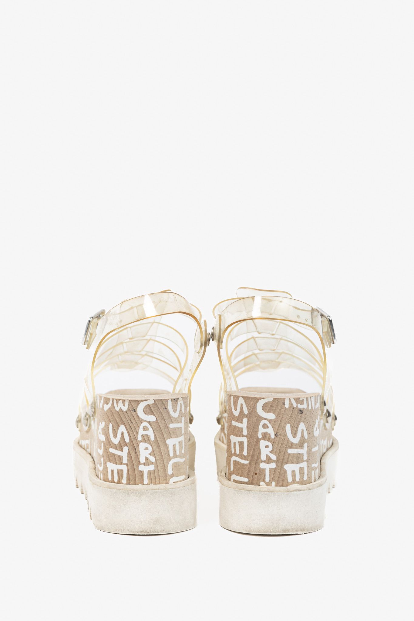 Stella McCartney Stella McCartney Elyse PVC Platform Wedge Fisherman Sandals Size US 5.5 / IT 35.5 - 3 Thumbnail