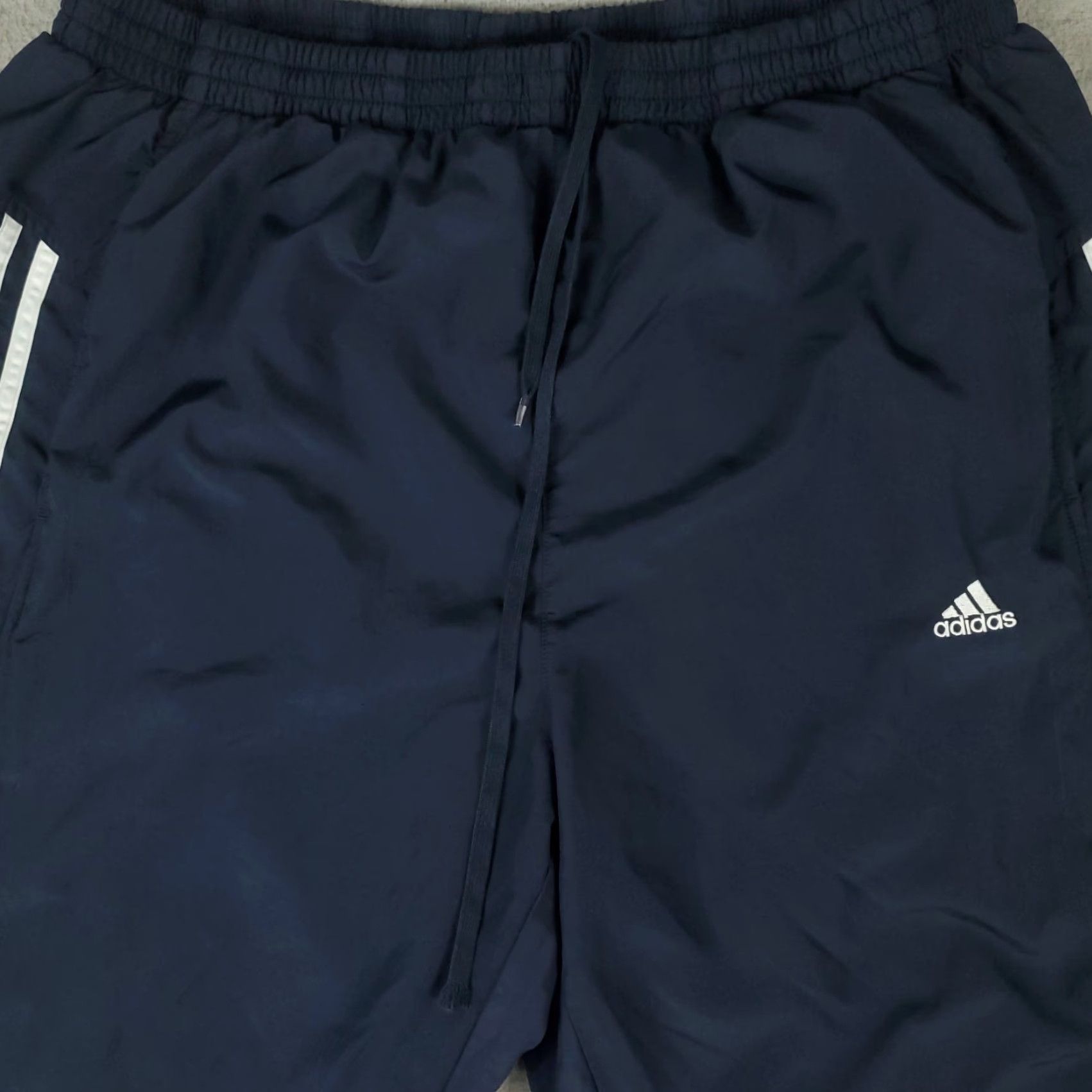 Adidas Adidas Pants Mens XL Navy Blue Ankle Zip Windbreaker Track Joggers - Regular Fit, Pockets, Sportswear, Activewear, Tapered Leg, Blue, XL, Men Size US 36 / EU 52 - 2 Thumbnail