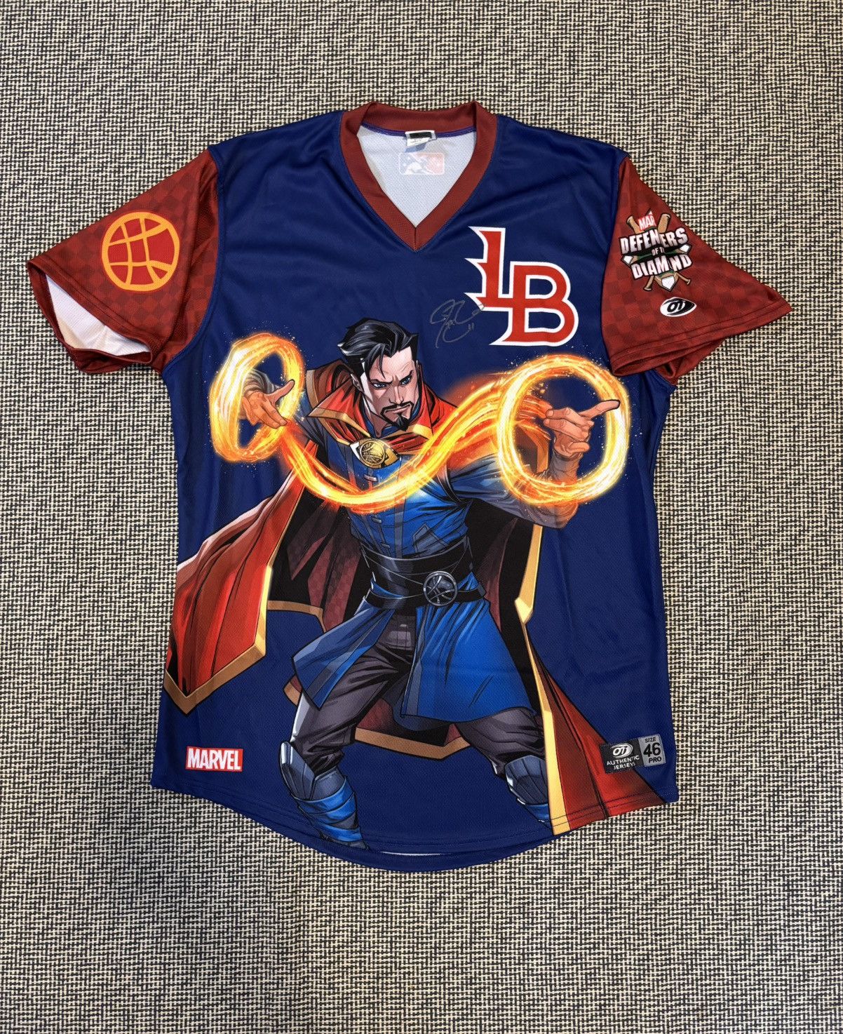 MLB × Marvel Comics Milb Louisville bats Marvel Doctor Strange authentic jersey Size US XL / EU 56 / 4 - 1 Thumbnail